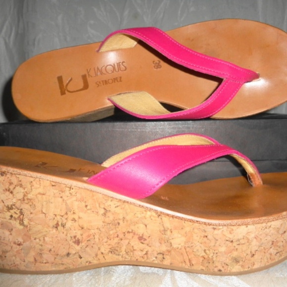 K JACQUES Shoes - K JACQUES Diorite Pink Leather Sandal 38 7.5 $325